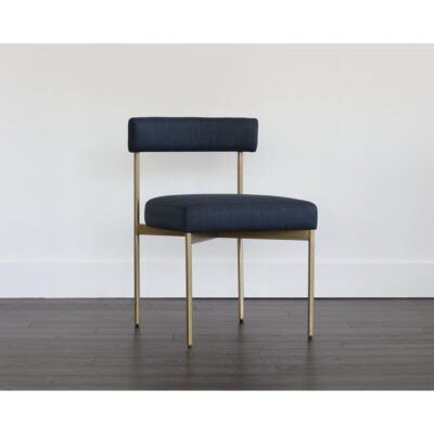 Seneca Dining Chair - Antique Brass - Arena Navy 8 Seneca Dining Chair - Antique Brass - Arena Navy 103363 103363 SENECA DINING CHAIR 1