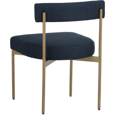Seneca Dining Chair - Antique Brass - Arena Navy 10 Seneca Dining Chair - Antique Brass - Arena Navy 103363 103363 SENECA DINING CHAIR 3