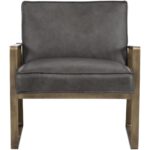 Kristoffer Lounge Chair - Vintage Steel Grey Leather 103498 103498 KRISTOFFER LOUNGE CHAIR 1