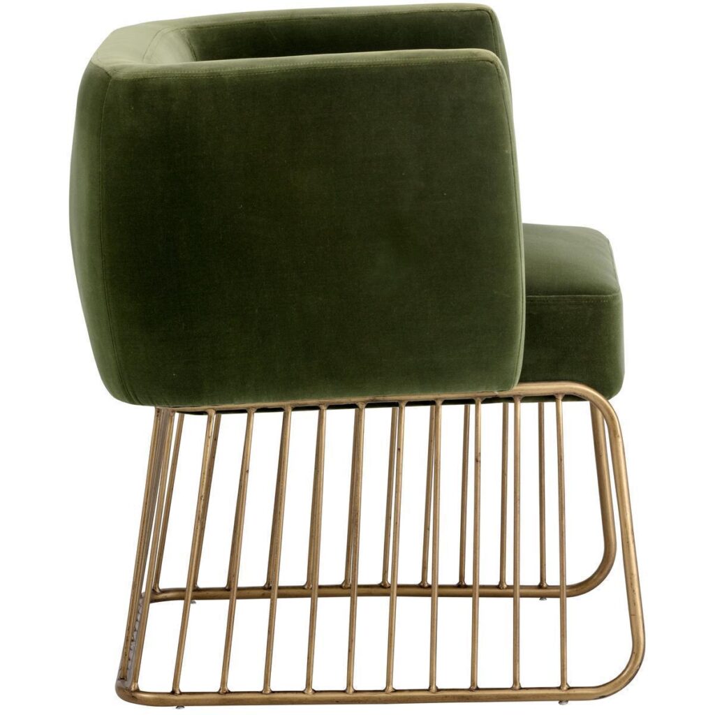 Gala Dining Armchair - Forest Green - Image 3