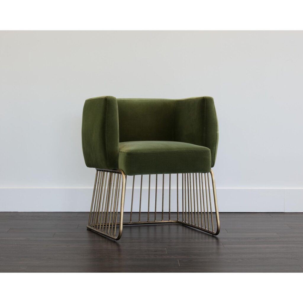 Gala Dining Armchair - Forest Green - Image 5