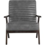 Peyton Lounge Chair - Cantina Magnetite 103522 103522 PEYTON LOUNGE CHAIR MAGNETITE LEATHER