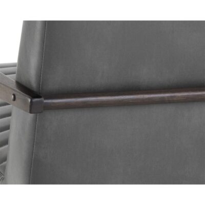 Peyton Lounge Chair - Cantina Magnetite 103522 103522 PEYTON LOUNGE CHAIR MAGNETITE LEATHER 8