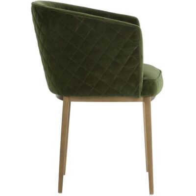 Cornella Dining Armchair - Forest Green 8 Cornella Dining Armchair - Forest Green 103524 103524 CORNELLA DINING CHAIR ANTIQUE BRASS FOREST GREEN FABRIC 1