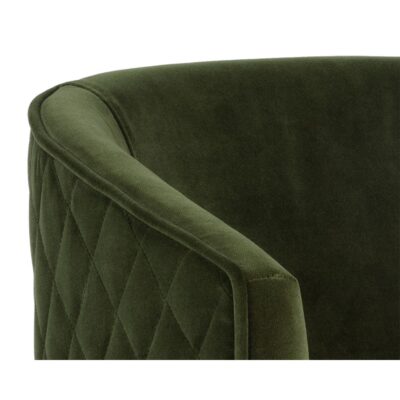 Cornella Dining Armchair - Forest Green 12 Cornella Dining Armchair - Forest Green 103524 103524 CORNELLA DINING CHAIR ANTIQUE BRASS FOREST GREEN FABRIC 7
