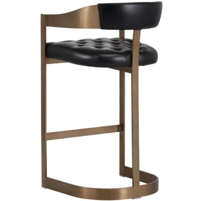 Beaumont Barstool - Antique Brass - Cantina Black 9 Beaumont Barstool - Antique Brass - Cantina Black 103777 103777 BEAUMONT BARSTOOL BLACK 3