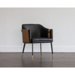 Carter Dining Armchair - Napa Black / Napa Cognac 103788 103788 CARTER ARMCHAIR NAPA BLACK 5