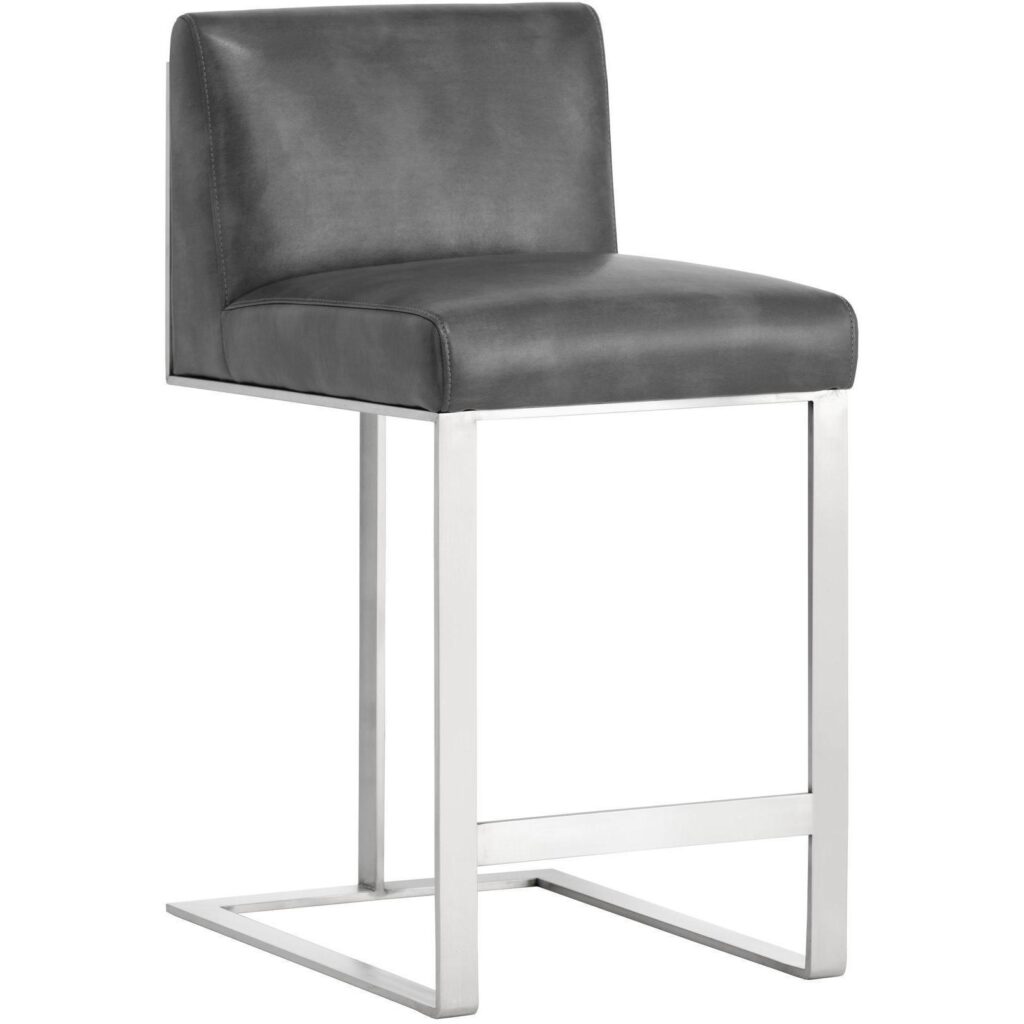 Dean Counter Stool - Stainless Steel - Cantina Magnetite