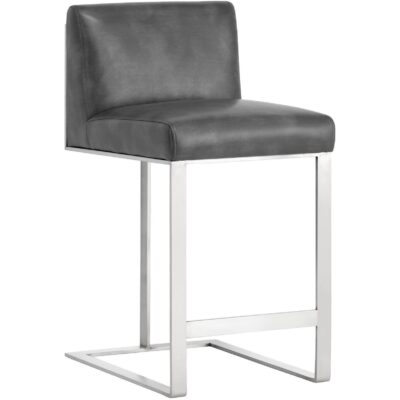 Dean Counter Stool - Stainless Steel - Cantina Magnetite