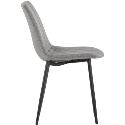 Drew Dining Chair - Black - Light Grey 8 Drew Dining Chair - Black - Light Grey 104030 104030 DREW DINING CHAIR GREY FABRIC 2