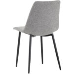 Drew Dining Chair - Black - Light Grey 104030 104030 DREW DINING CHAIR GREY FABRIC 3