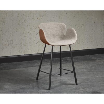 Waldo Counter Stool - November Grey / Cinnamon Brown 9 Waldo Counter Stool - November Grey / Cinnamon Brown 104488 104488 WALDO COUNTER STOOL NOVEMBER GREY CINNAMON BROWN 5