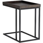 Arden C-Shaped End Table - Black - Charcoal Grey 104615 104615 ARDEN C SHAPED END TABLE BLACK CHARCOAL GREY 2