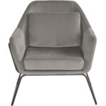Watts Lounge Chair - Black - Antonio Charcoal 104728 104728 WATTS ARMCHAIR ANTONIO CHARCOAL 1