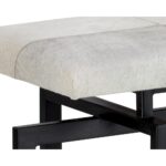 Pilar Bench - Grey 104803 104803 PILAR BENCH BLACK GREY COWHIDE 6