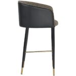 Asher Barstool - Sparrow Grey / Napa Black 104915 104915 ASHER BARSTOOL SPARROW GREY NAPA BLACK 2