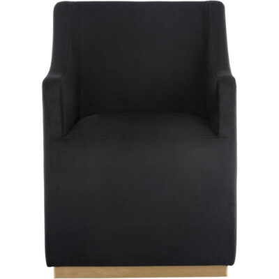 Zane Wheeled Lounge Chair - Abbington Black 104982 104982 ZANE WHEELED LOUNGE CHAIR ABBINGTON BLACK 1
