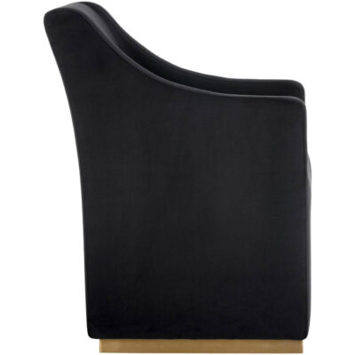 Zane Wheeled Lounge Chair - Abbington Black 104982 104982 ZANE WHEELED LOUNGE CHAIR ABBINGTON BLACK 2