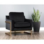 Kalmin Lounge Chair - Abbington Black 104983 104983 KALMIN ARMCHAIR ABBINGTON BLACK 5
