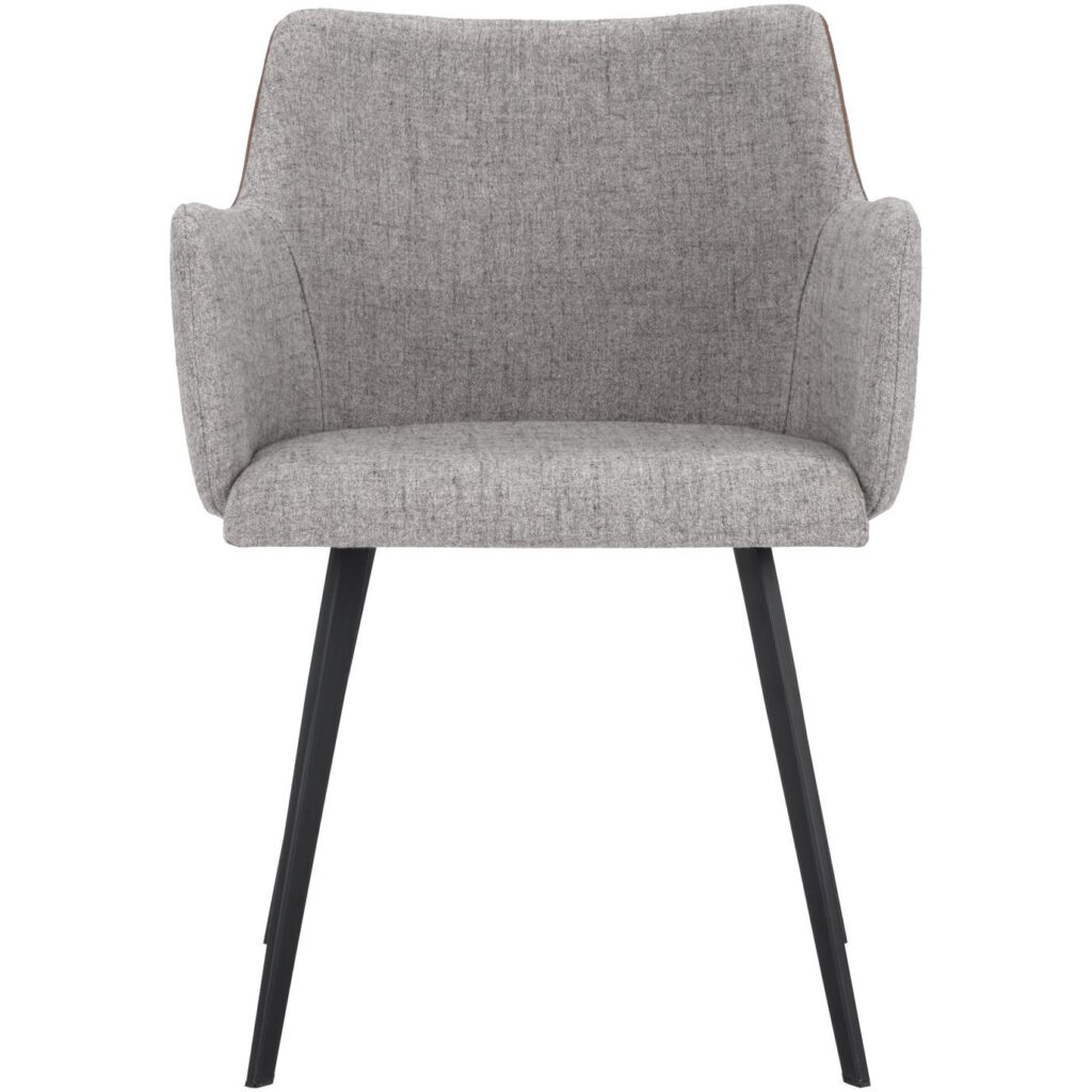 Griffin Dining Armchair - November Grey / Bravo Cognac - Image 2