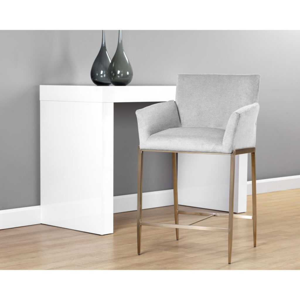 Gesa Counter Stool - Polo Club Stone - Image 4