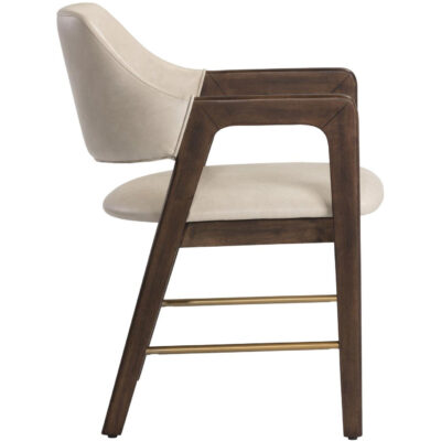 Milton Dining Armchair - Smoke Acacia - Bravo Cream 105211 105211 MILTON DINING CHAIR BRAVO CREAM 2