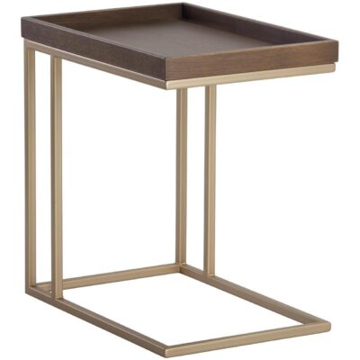 Arden C-Shaped End Table - Gold - Raw Umber 7 Arden C-Shaped End Table - Gold - Raw Umber 105235 105235 ARDEN C SHAPED END TABLE GOLD RAW UMBER 1