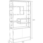 Stamos Bookcase - Gold - Raw Umber 105240 105240 STAMOS BOOKCASE GOLD RAW UMBER 11