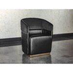 Genval Wheeled Lounge Chair - Abbington Black / Cantina Black 105246 105246 GENVAL WHEELED CHAIR ABBINGTON BLACK 5