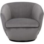 Treviso Swivel Lounge Chair - Antonio Charcoal 105299 105299 TREVISO ARMCHAIR ANTONIO CHARCOAL 1