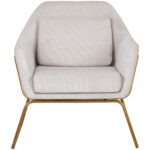 Watts Lounge Chair - Gold - Polo Club Muslin / Bravo Cream 105326 105326 WATTS ARMCHAIR POLO CLUB MUSLIN BRAVO CREAM 1