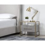 Venice Nightstand - Grey Shagreen 105442 105442 VENICE NIGHTSTAND 10