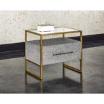 Venice Nightstand - Grey Shagreen 105442 105442 VENICE NIGHTSTAND 5