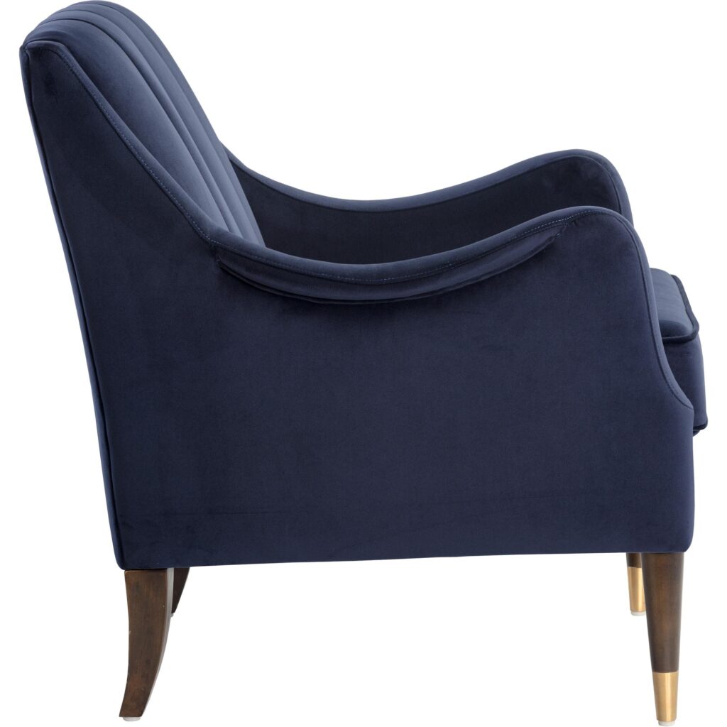 Patrice Lounge Chair - Abbington Navy - Image 3
