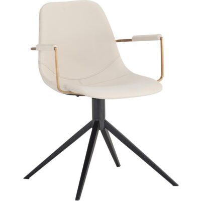 Cassius Swivel Dining Armchair - Dillon Cream