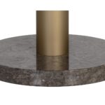 Monaco Bistro Table - Gold - Grey Marble / Charcoal Grey - 35.5" 105878 105878 MONACO BISTRO TABLE GOLD LIGHT GREY MARBLE CHARCOAL GREY 6