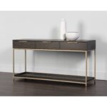 Rebel Console Table With Drawers - Gold - Charcoal Grey 105889 105889 REBEL CONSOLE TABLE GOLD CHARCOAL GREY 5