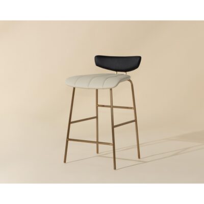 Lorelei Counter Stool - Dillon Cream / Dillon Black 106019 106019 LORELEI COUNTER STOOL DILLON CREAM DILLON BLACK