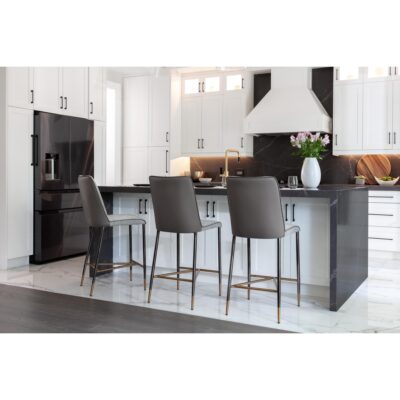 Klaus Counter Stool - Gunmetal - Flint Grey / Napa Taupe 106062 106062 KLAUS COUNTER STOOL GUNMETAL FLINT GREY NAPA TAUPE 10