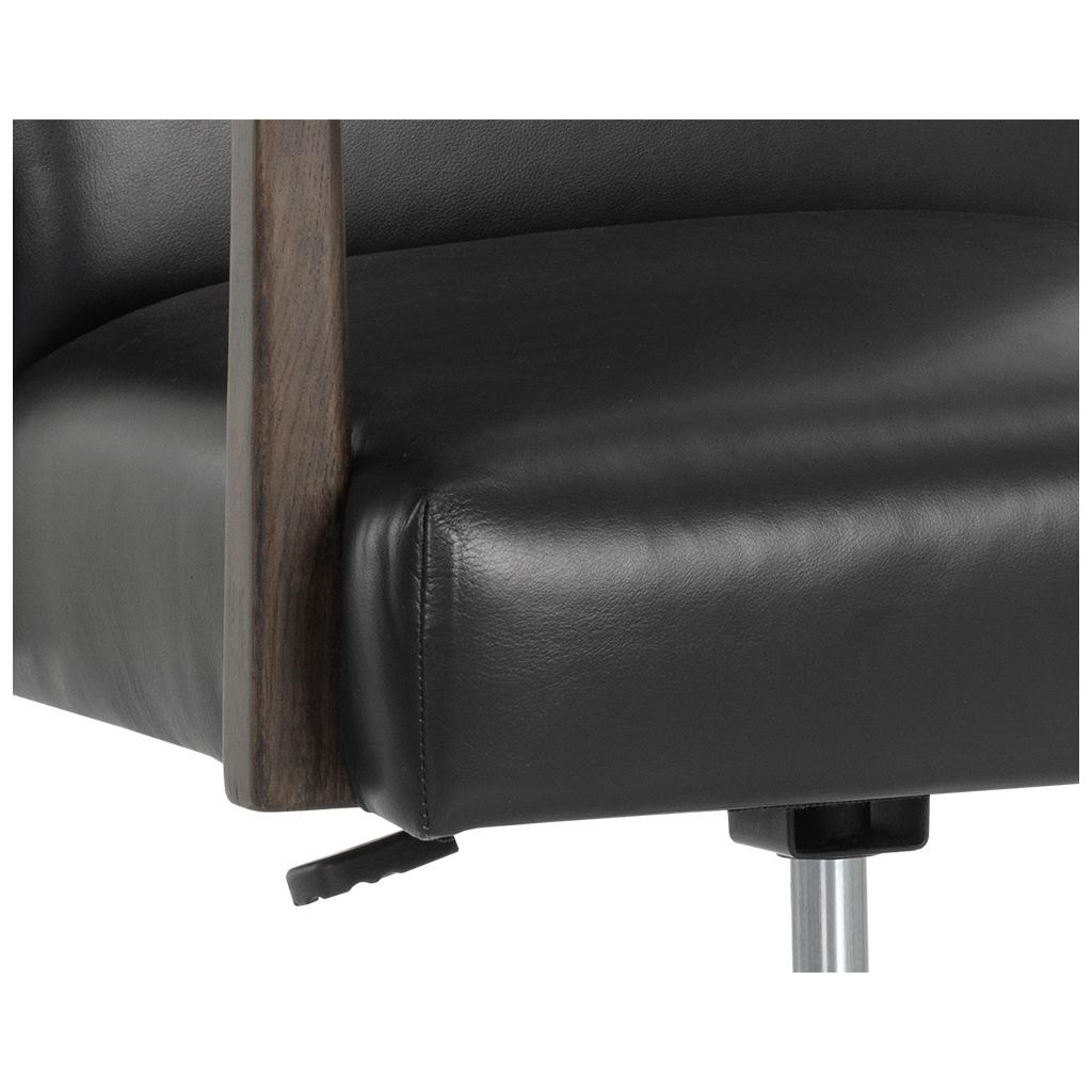 Collin Office Chair - Brown - Cortina Black Leather 12 Collin Office Chair - Brown - Cortina Black Leather - Image 12