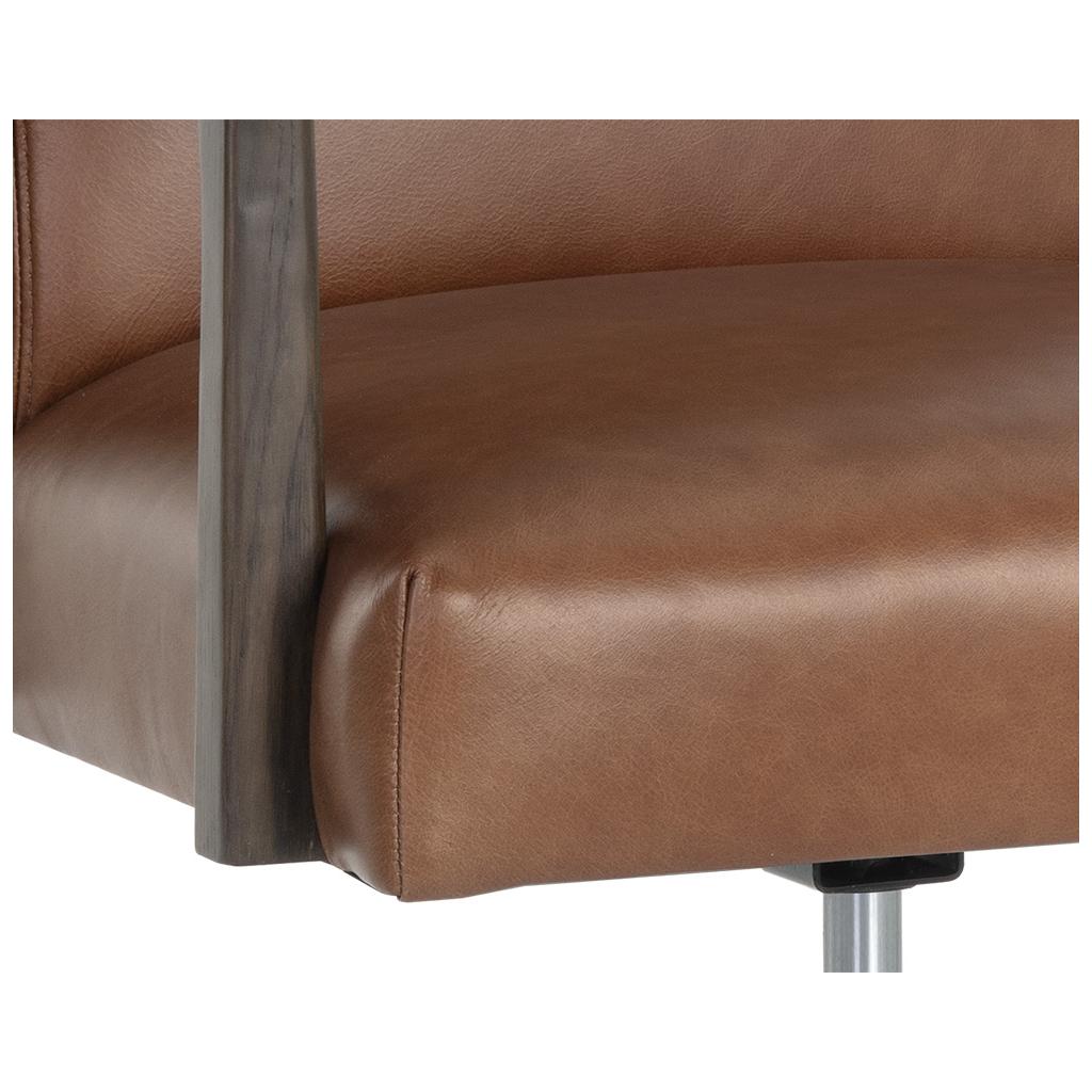 Collin Office Chair - Brown - Shalimar Tobacco Leather 11 Collin Office Chair - Brown - Shalimar Tobacco Leather - Image 11