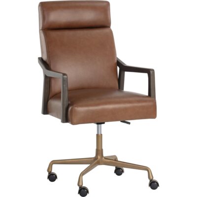 Collin Office Chair - Brown - Shalimar Tobacco Leather 18 Collin Office Chair - Brown - Shalimar Tobacco Leather 106091 106091 2