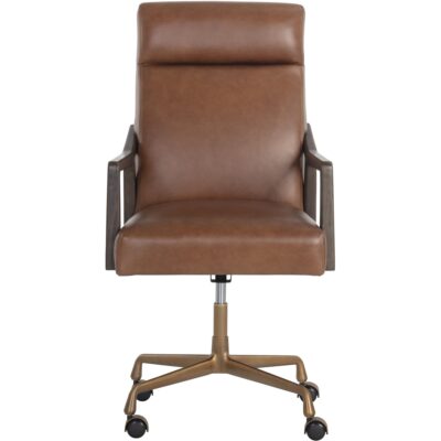 Collin Office Chair - Brown - Shalimar Tobacco Leather 19 Collin Office Chair - Brown - Shalimar Tobacco Leather 106091 106091 3