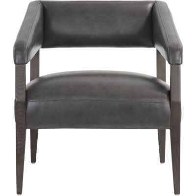 Carlyle Lounge Chair - Brentwood Charcoal Leather 106093 106093 2