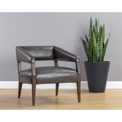 Carlyle Lounge Chair - Brentwood Charcoal Leather 106093 106093 5