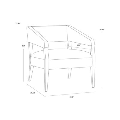 Carlyle Lounge Chair - Brentwood Charcoal Leather 106093 106093 9