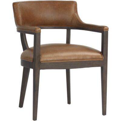 Brylea Dining Armchair - Brown - Shalimar Tobacco Leather