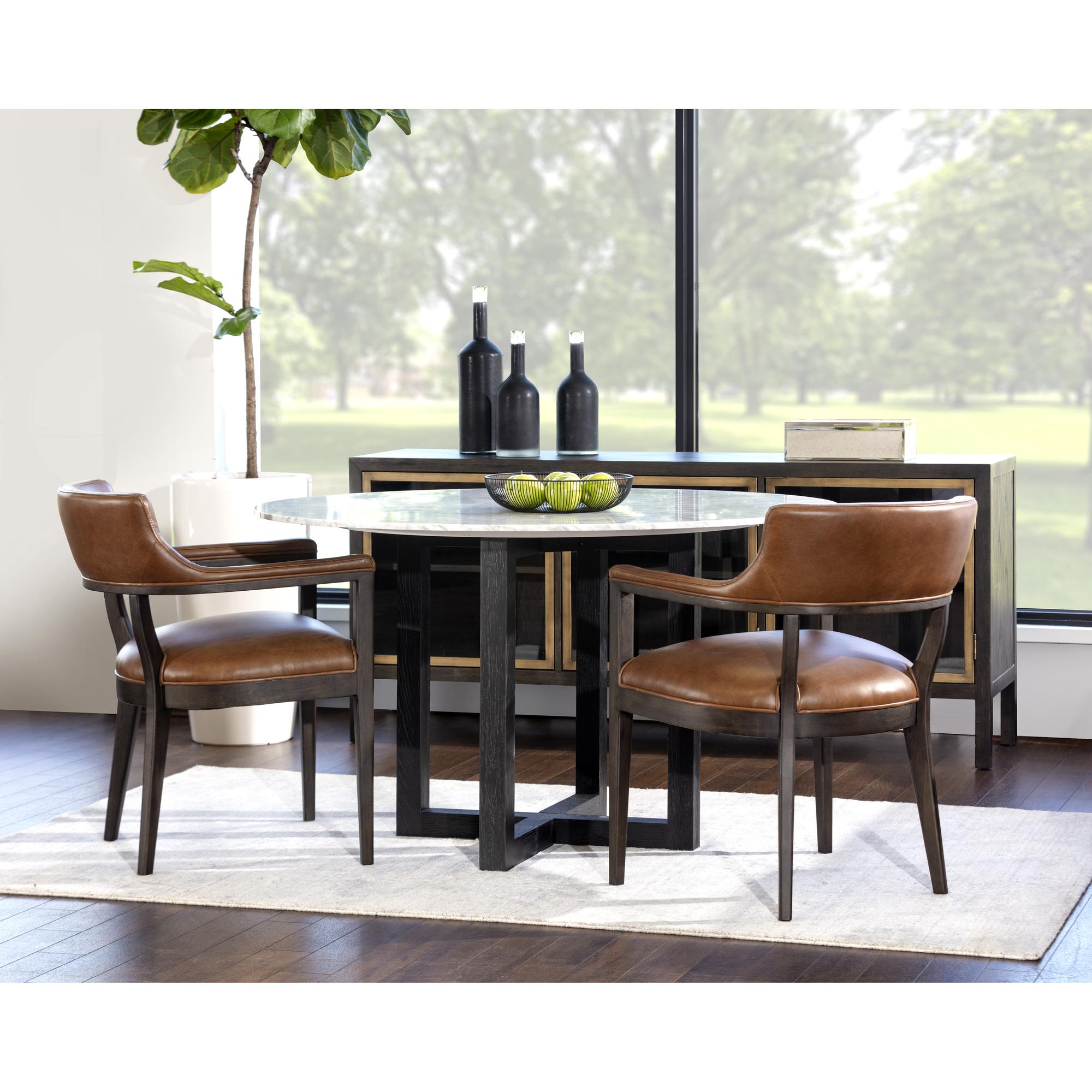 Brylea Dining Armchair - Brown - Shalimar Tobacco Leather 17 Brylea Dining Armchair - Brown - Shalimar Tobacco Leather - Image 17