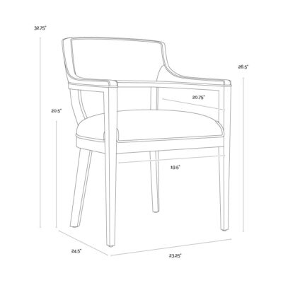 Brylea Dining Armchair - Brown - Shalimar Tobacco Leather 37 Brylea Dining Armchair - Brown - Shalimar Tobacco Leather 106095 106095 19