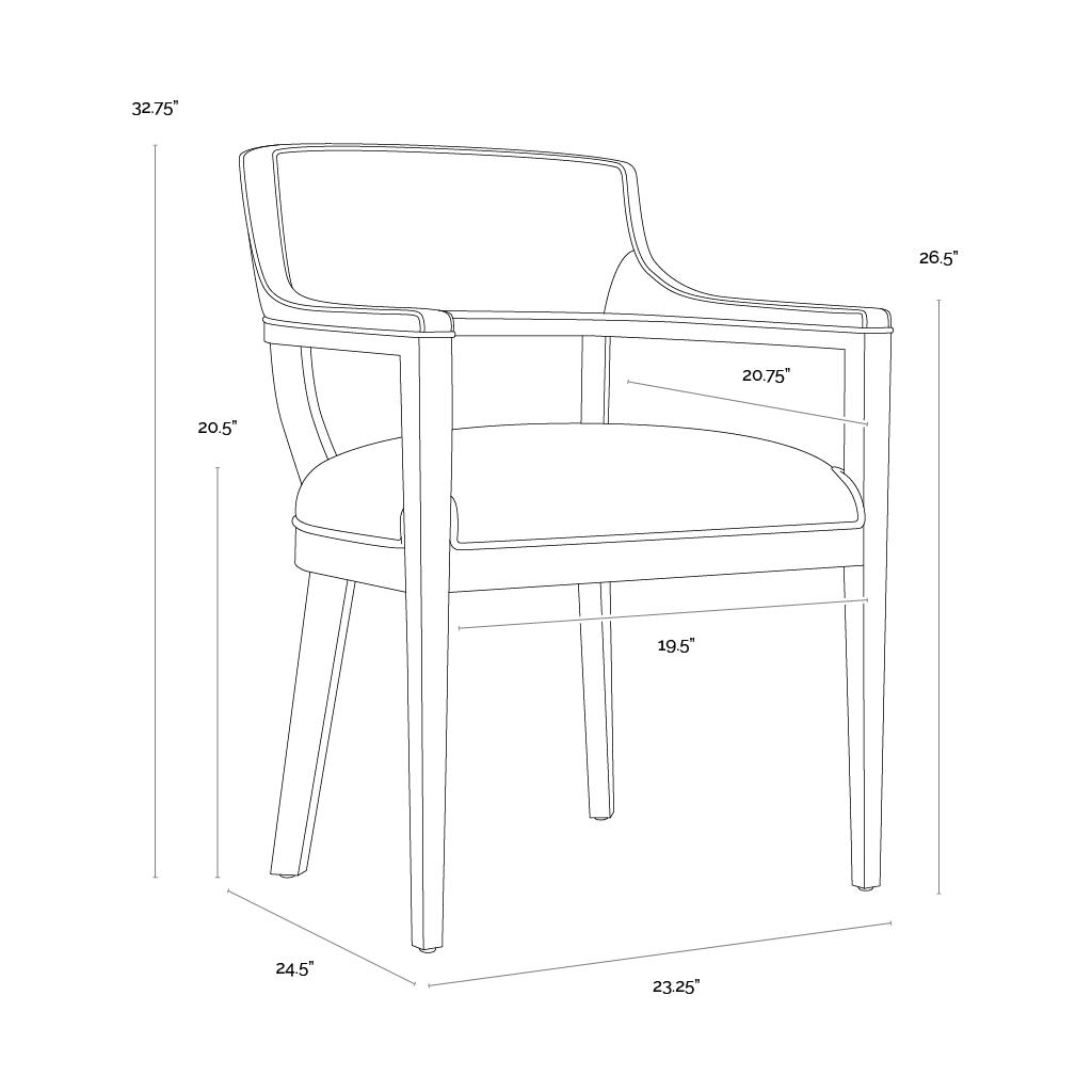 Brylea Dining Armchair - Brown - Shalimar Tobacco Leather 19 Brylea Dining Armchair - Brown - Shalimar Tobacco Leather - Image 19